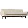 James Tufted 90 1/2" Wide Beige Linen Upholstered Sofa