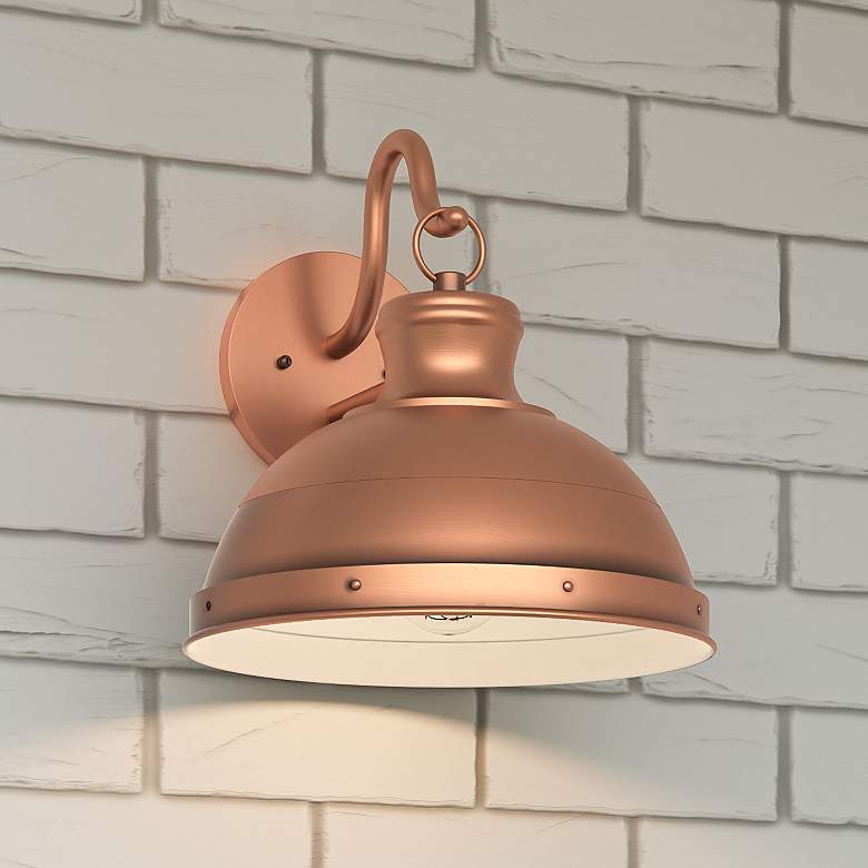 Image 1 Jameson 11 3/4 inch High Aged Copper Outdoor Wall Light