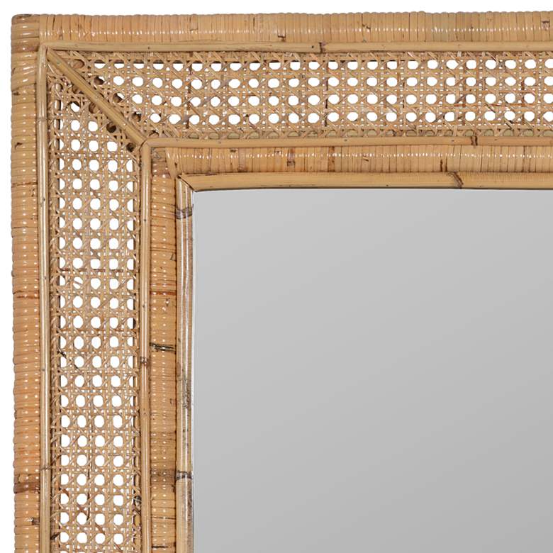 Image 3 Jameson Shiny Natural Rattan Cane 24 inch x 36 inch Wall Mirror more views