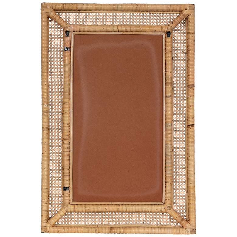 Image 5 Jameson Shiny Natural Rattan Cane 24" x 36" Wall Mirror more views