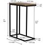 4_Jamestown C-Shaped Side End Table Ashwood Rustic Wood Grain and Black Metal more views