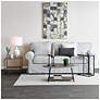 7_Jamestown C-Shaped Side End Table Ashwood Rustic Wood Grain and Black Metal more views