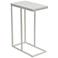 Jamestown C-Shaped Side End Table Scandinavian White and White Metal