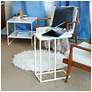 3_Jamestown C-Shaped Side End Table Scandinavian White and White Metal more views