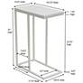 4_Jamestown C-Shaped Side End Table Scandinavian White and White Metal more views