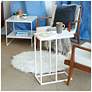 5_Jamestown C-Shaped Side End Table Scandinavian White and White Metal more views
