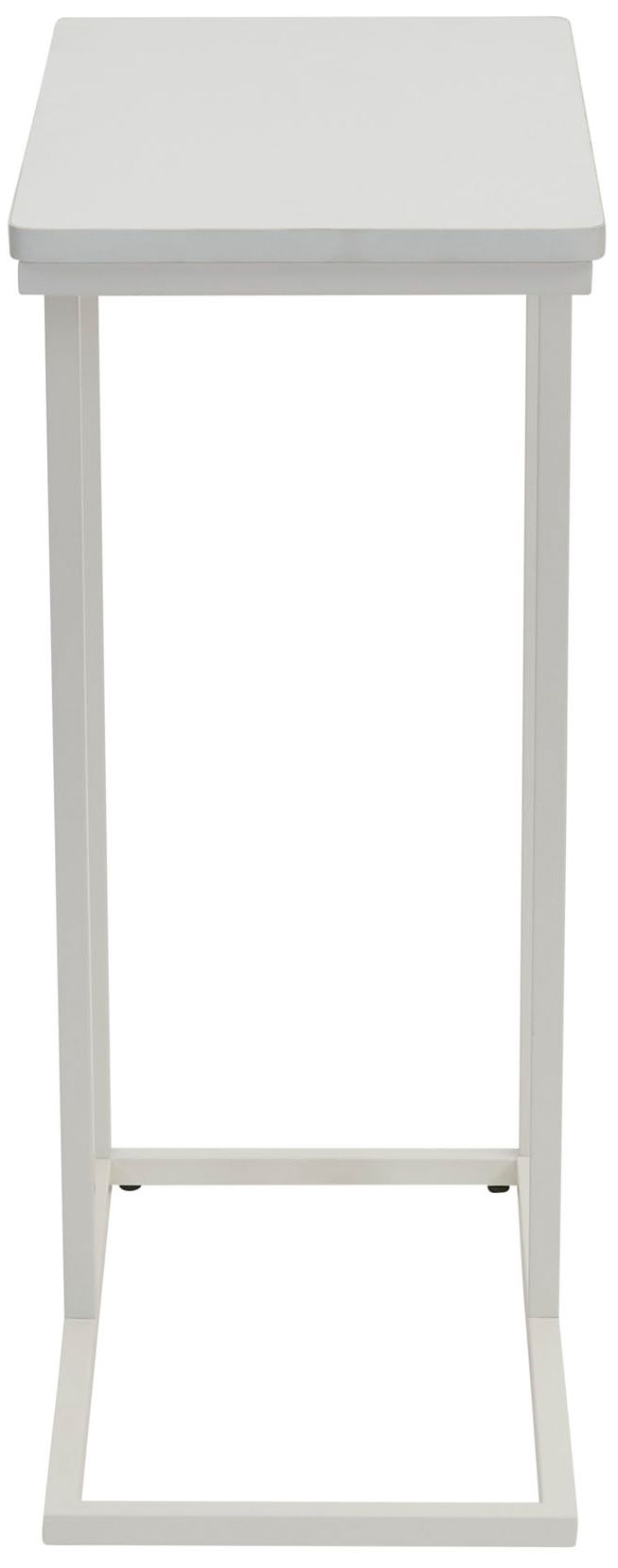 Image 7 Jamestown C-Shaped Side End Table Scandinavian White and White Metal more views