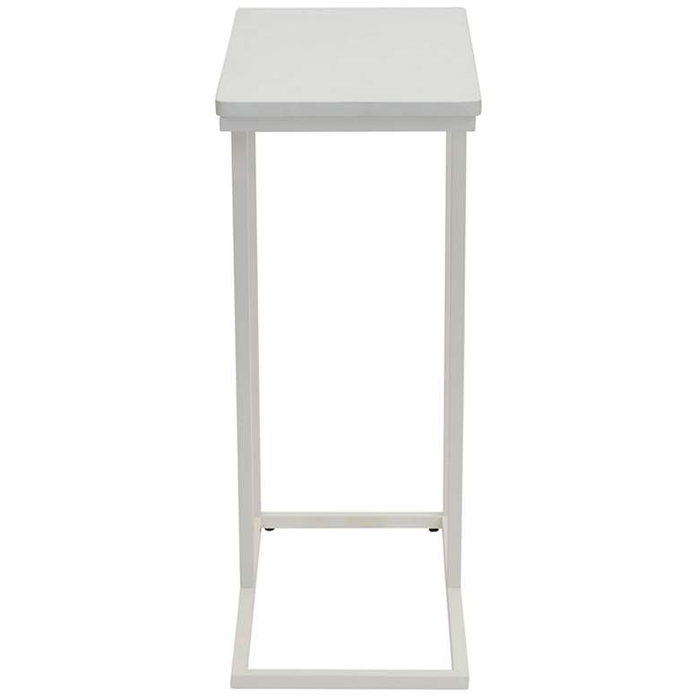 Image 7 Jamestown C-Shaped Side End Table Scandinavian White and White Metal more views