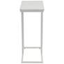 7_Jamestown C-Shaped Side End Table Scandinavian White and White Metal more views