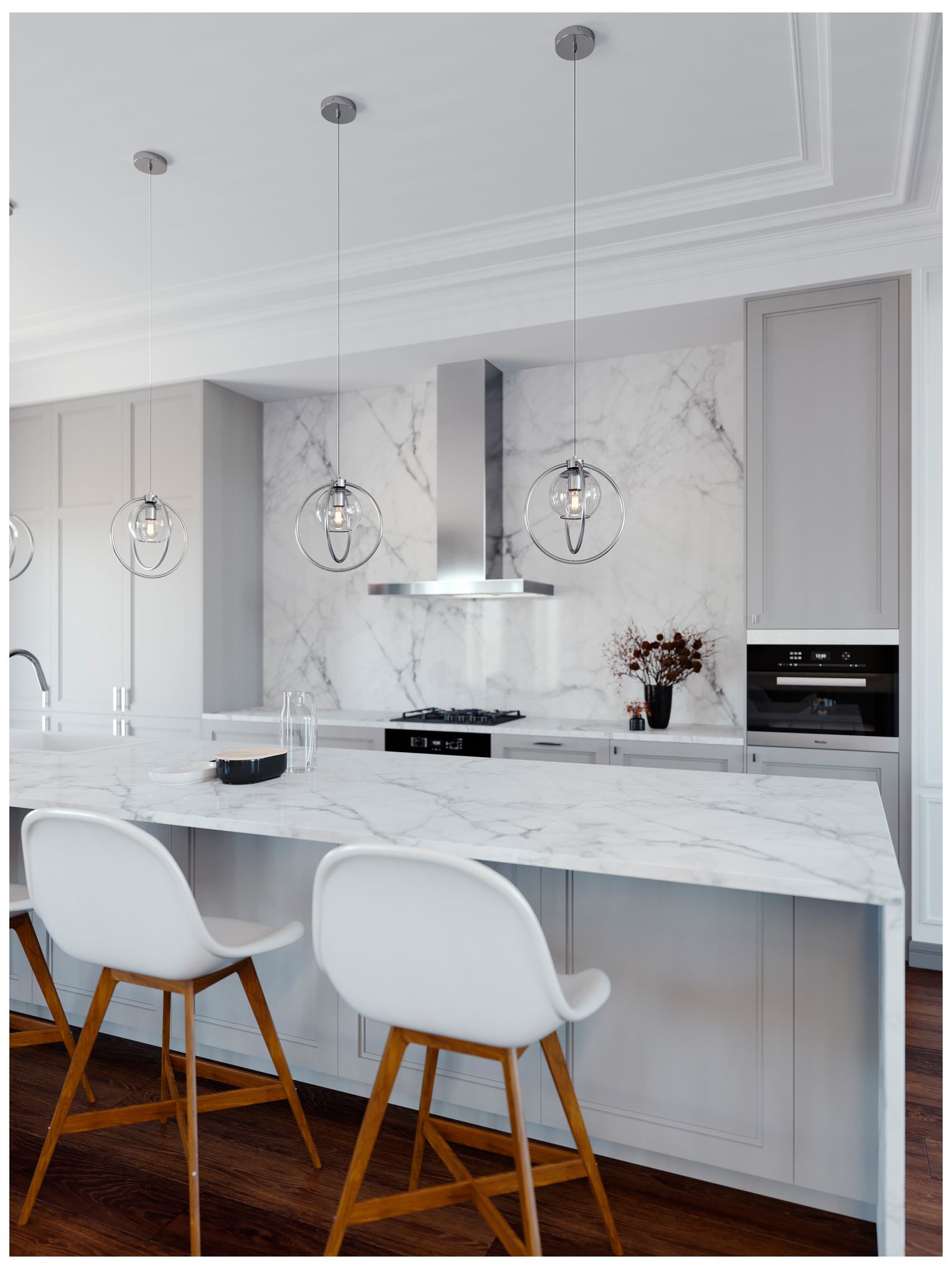 Image 2 Jamie 12" Pendant - Satin Nickel more views