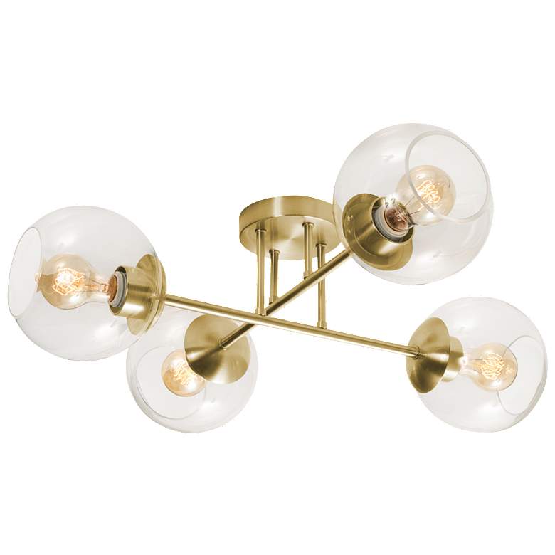 Image 1 Jamie 24 inch Semi Flush - Satin Brass