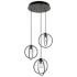 Jamie 26.45" 3 Light Round Black Mini Pendant
