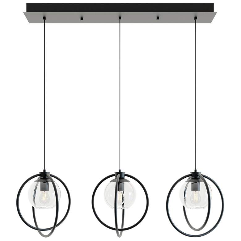 Image 1 Jamie 36" 3 Light Linear Black Mini Pendant