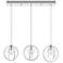 Jamie 36" Wide Satin Nickel Multi-Light Pendant