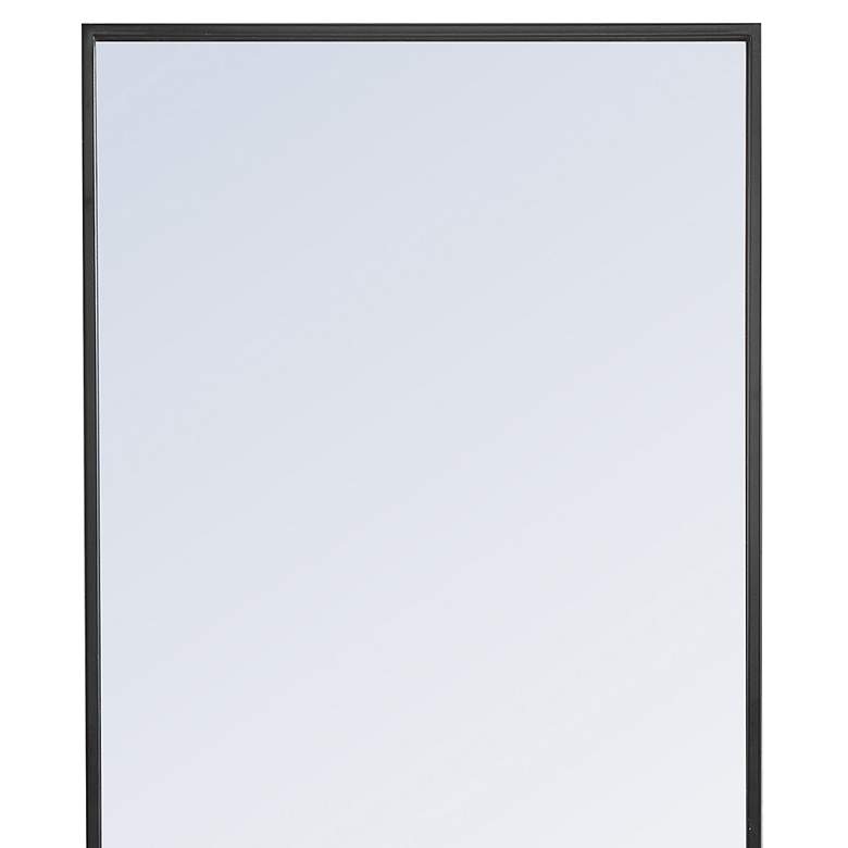 Image 3 Jamie Black Metal 18" x 60" Vanity Wall Mirror more views