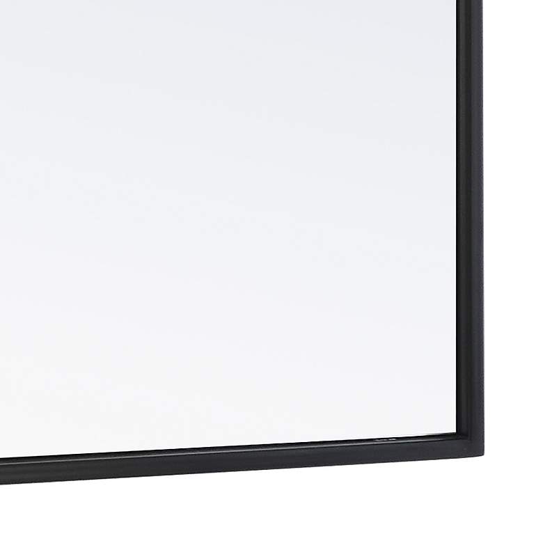 Image 5 Jamie Black Metal 18" x 60" Vanity Wall Mirror more views