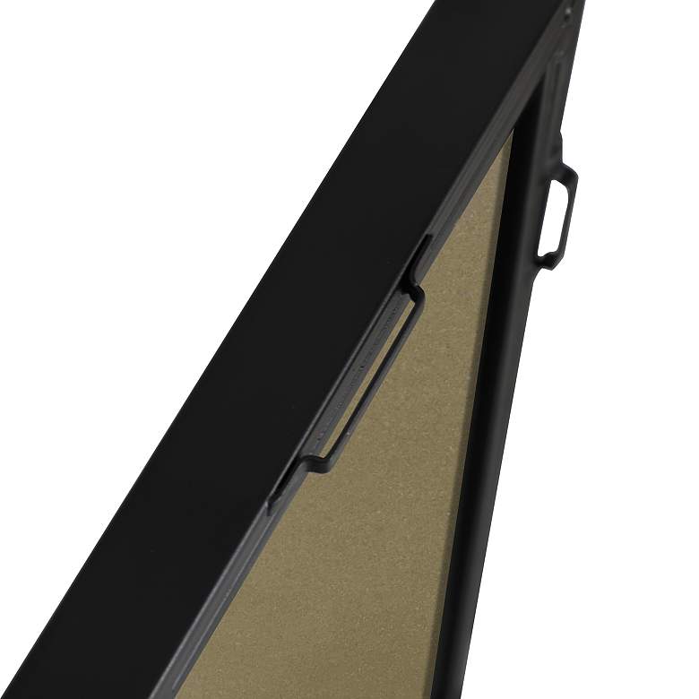 Image 6 Jamie Black Metal 18" x 60" Vanity Wall Mirror more views
