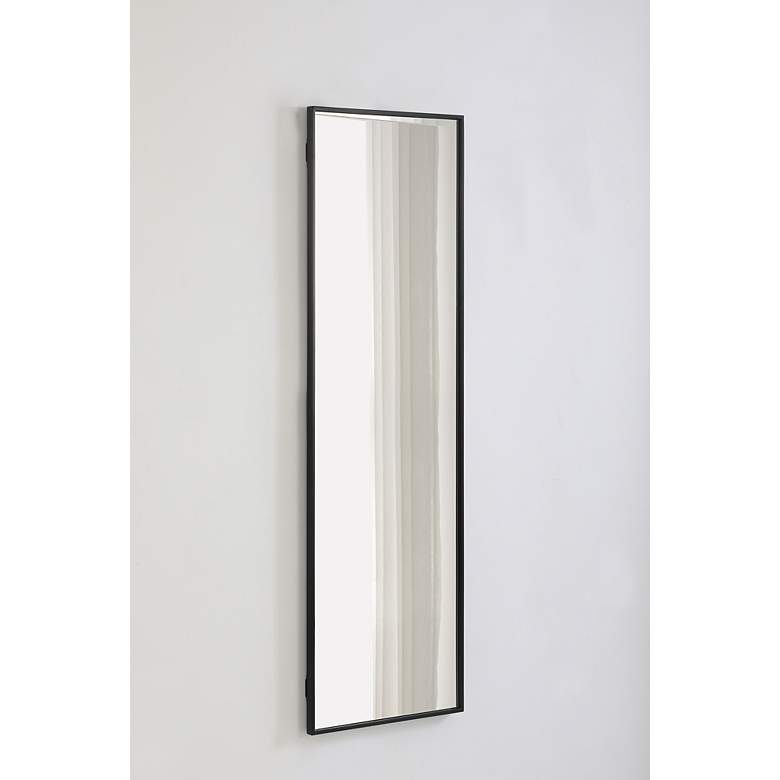 Image 7 Jamie Black Metal 18" x 60" Vanity Wall Mirror more views