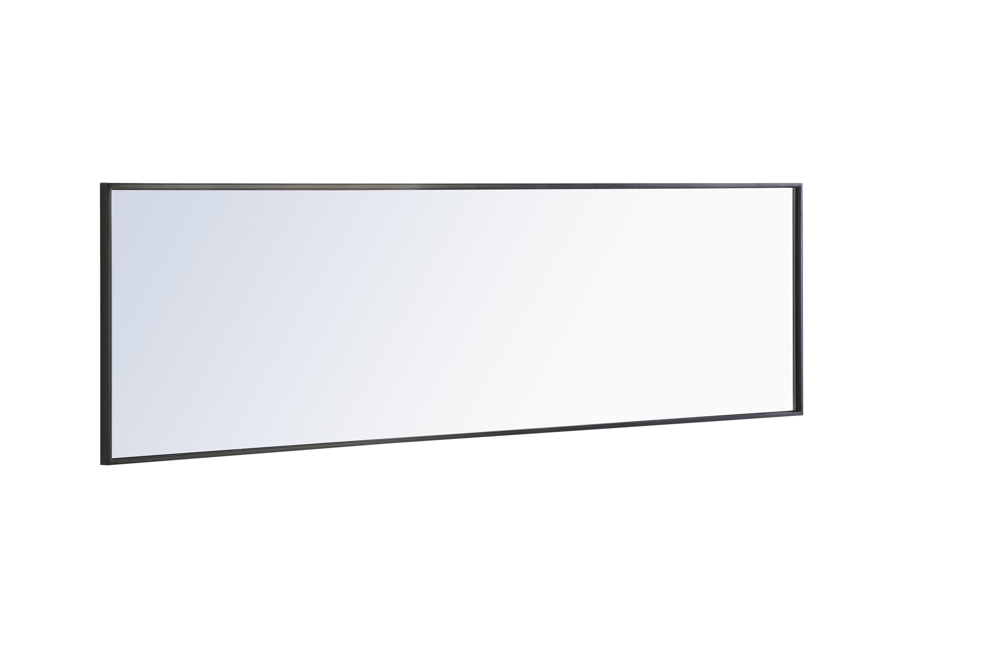 Jamie Black Metal 18" x 60" Vanity Wall Mirror