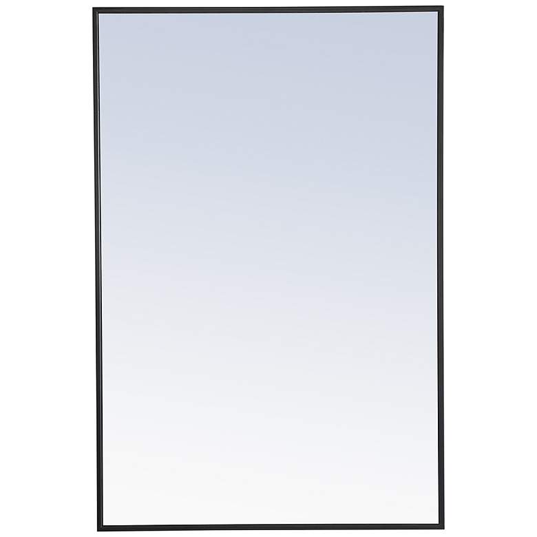 Image 3 Jamie Black Metal 28" x 42" Vanity Wall Mirror