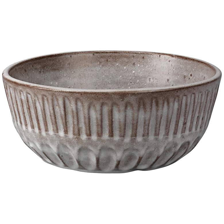 Image 2 Jamie Young 10 inch Wide Cradle Ash Gray Ceramic Bowl