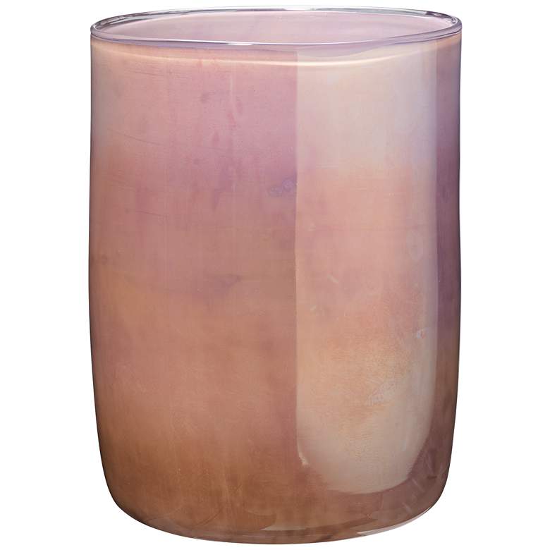 Image 1 Jamie Young 11" High Vapor Metallic Lavender Glass Vase