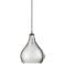 Jamie Young 13" Wide Curved Cut Clear Glass Pendant