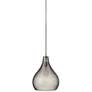 Jamie Young 13" Wide Curved Cut Gray Glass Pendant