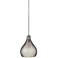Jamie Young 13" Wide Curved Cut Gray Glass Pendant