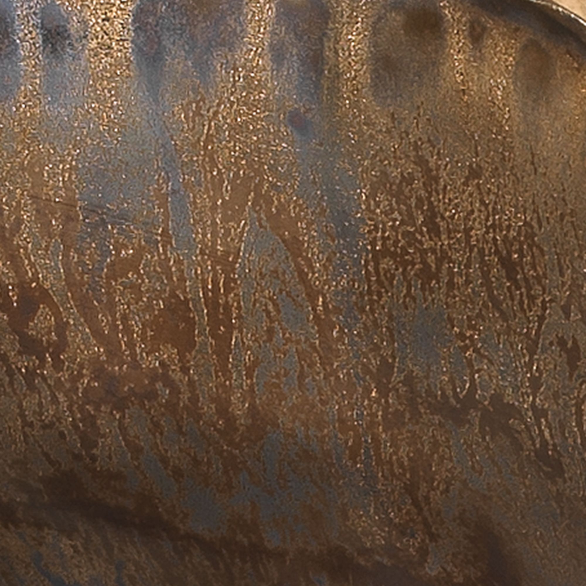 Image 4 Jamie Young 13" Wide Peony Antique Gold Ceramic Bowl more views