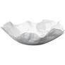 Jamie Young 13" Wide Peony White Modern Ceramic Bowl in scene