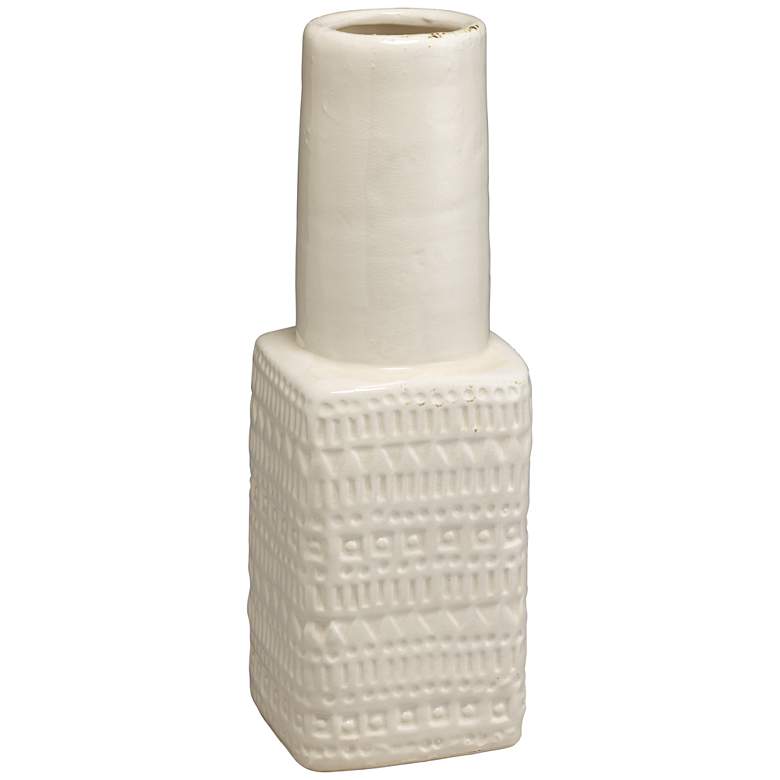 Image 1 Jamie Young 15 inch High Coco Modern White Ceramic Beaker