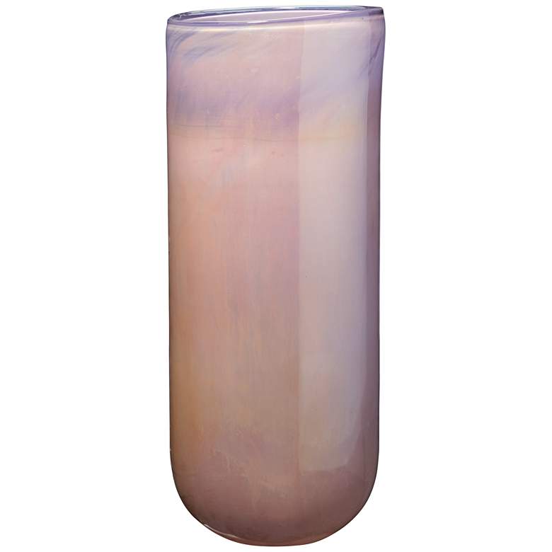 Image 1 Jamie Young 20" High Vapor Metallic Lavender Glass Vase
