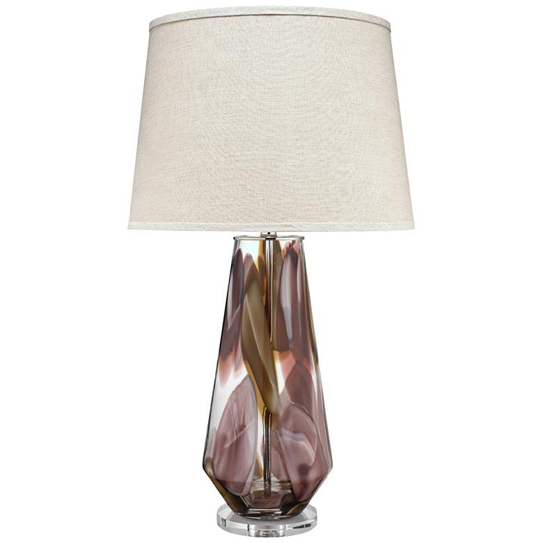 Image 2 Jamie Young 31 1/4" Watercolor Plum Mouth-Blown Glass Table Lamp