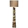 Jamie Young 60" Rustic Stacked Animal Horn Floor Lamp