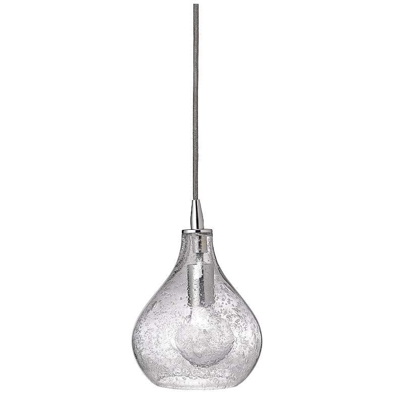 Image 2 Jamie Young 7"W Clear Glass Small Curved Pendant Light