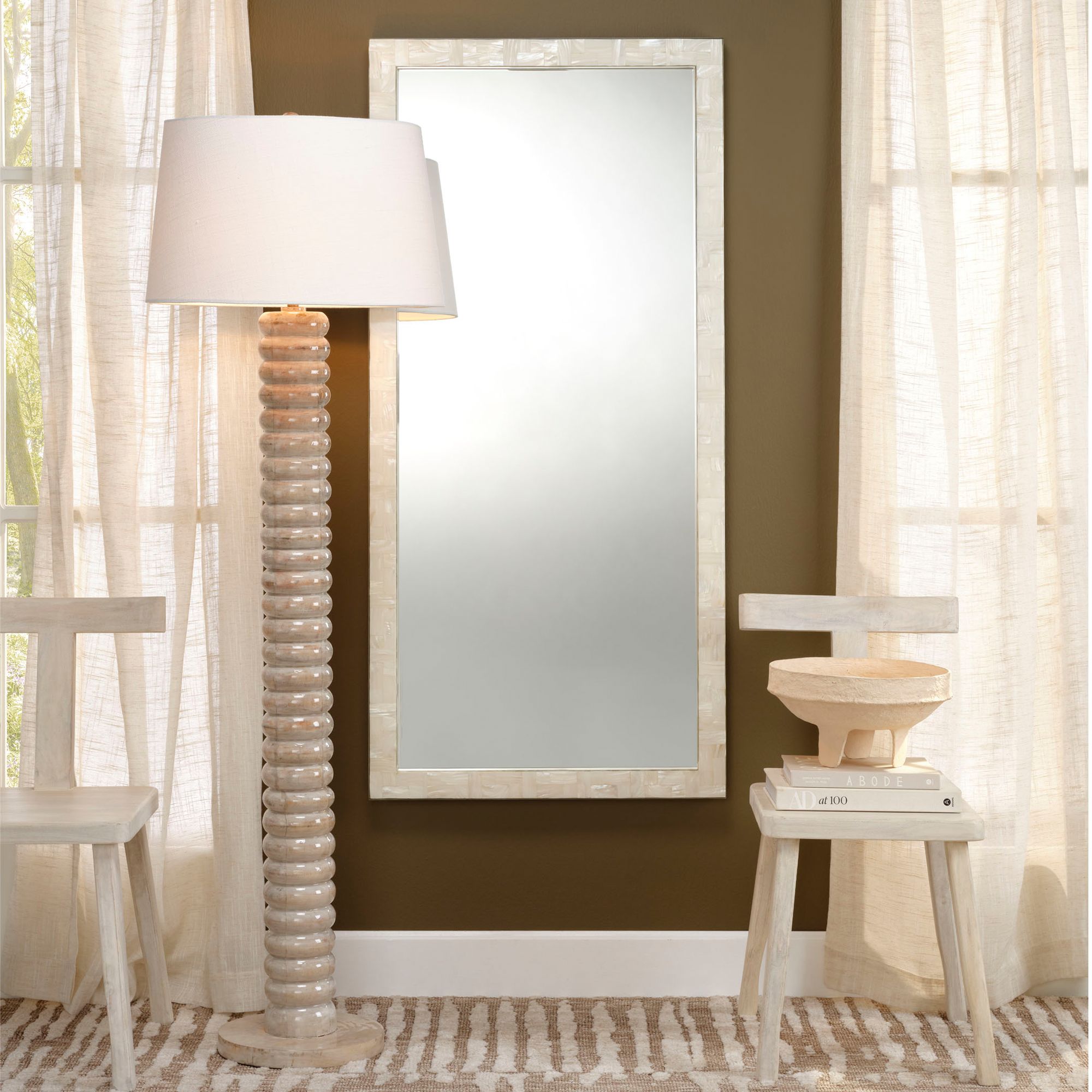 Image 3 Jamie Young Abacus Mango Wood 1-Light Floor Lamp more views