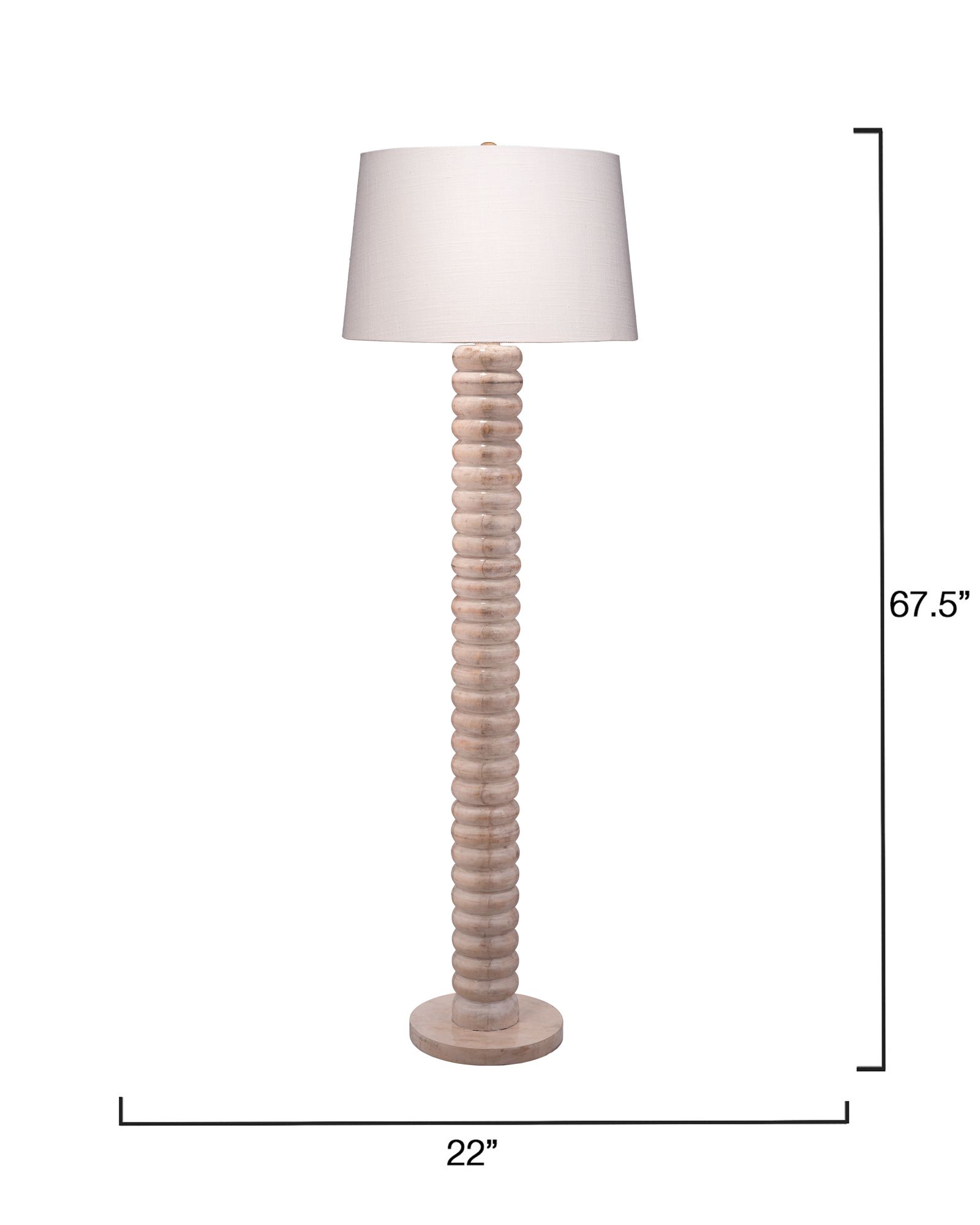 Image 4 Jamie Young Abacus Mango Wood 1-Light Floor Lamp more views