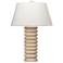 Jamie Young Abacus Mango Wood Table Lamp with Linen Shade