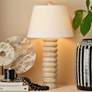 1_Jamie Young Abacus Mango Wood Table Lamp with Linen Shade