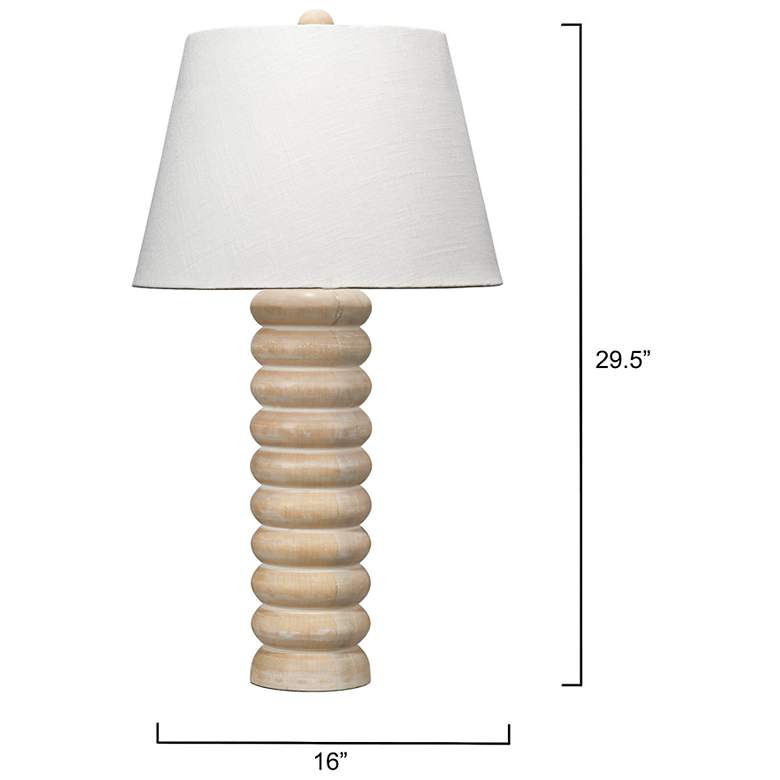 Image 3 Jamie Young Abacus Mango Wood Table Lamp with Linen Shade more views