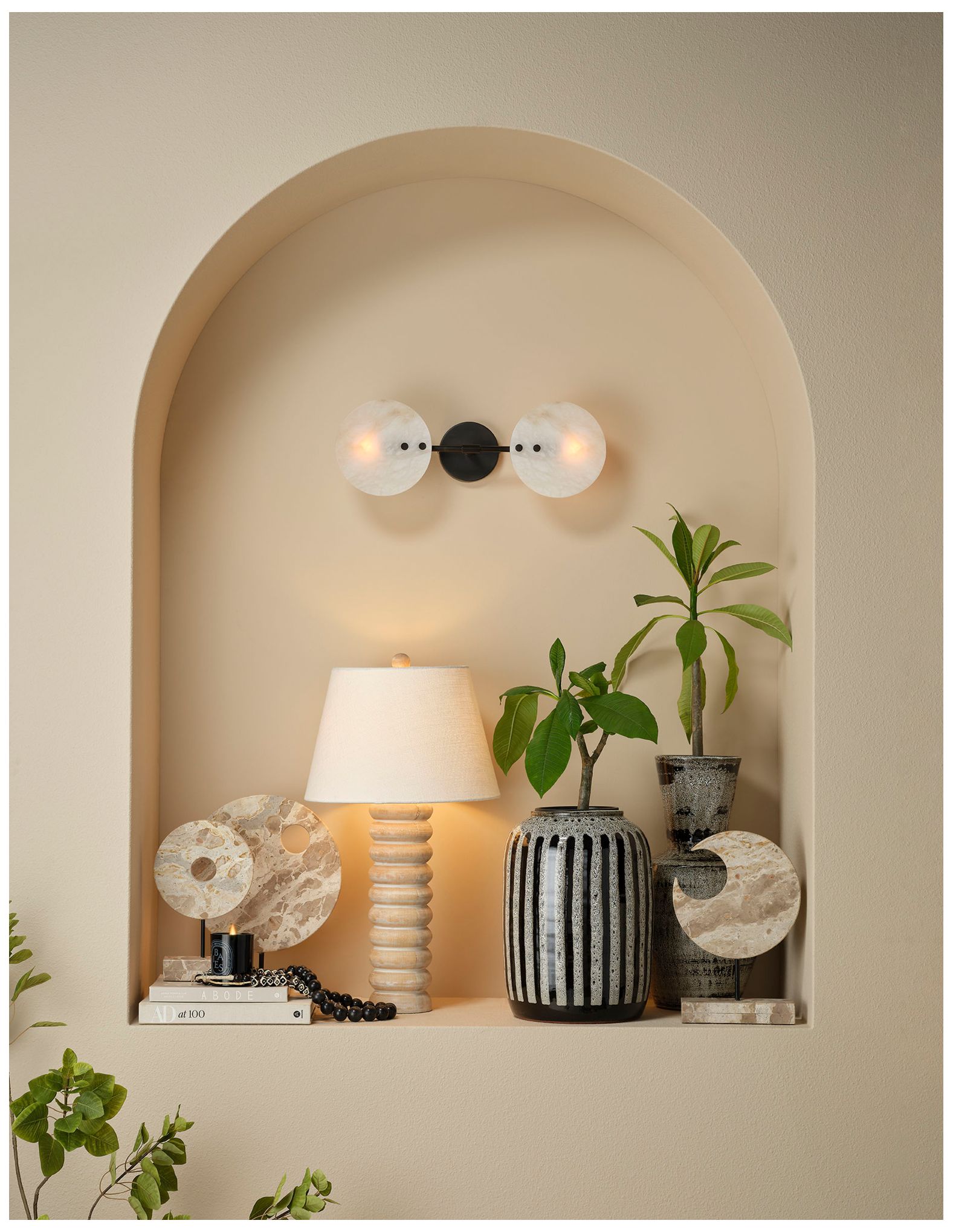 Image 5 Jamie Young Abacus Mango Wood Table Lamp with Linen Shade more views