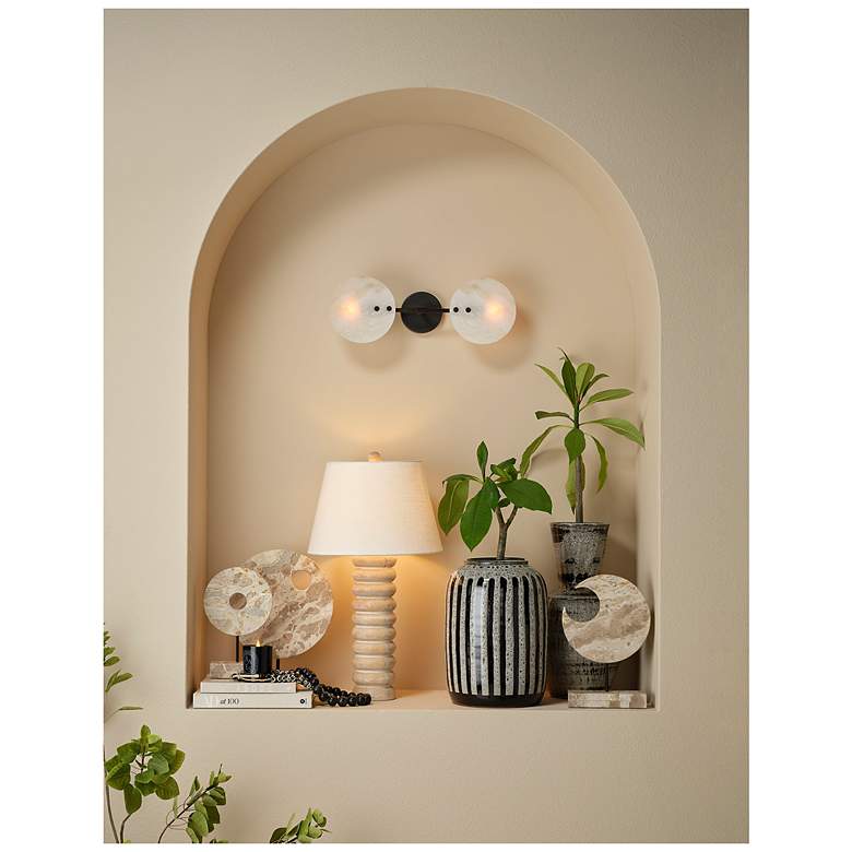Image 5 Jamie Young Abacus Mango Wood Table Lamp with Linen Shade more views
