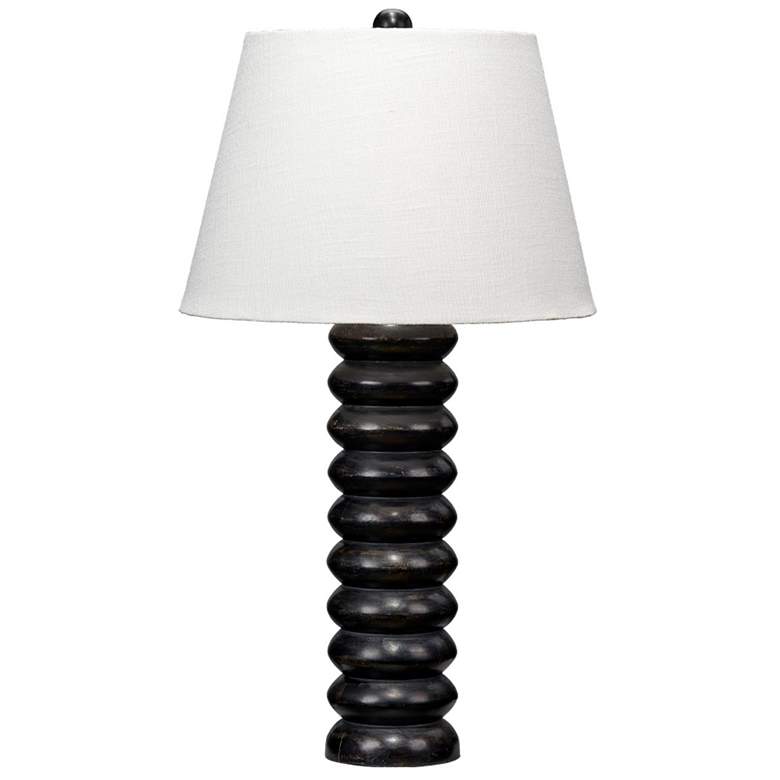 Image 1 Jamie Young Abacus Mango Wood Table Lamp with Linen Shade