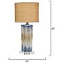 3_Jamie Young Abstract Ceramic Table Lamp with Raffia Shade more views
