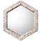 Jamie Young Academy Mother of Pearl 34.5" x 30" Hexagon Wall Mirror