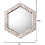 3_Jamie Young Academy Mother of Pearl 34.5" x 30" Hexagon Wall Mirror more views