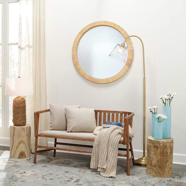 Image 5 Jamie Young Agave 12" Wide Natural Wood Side Table more views