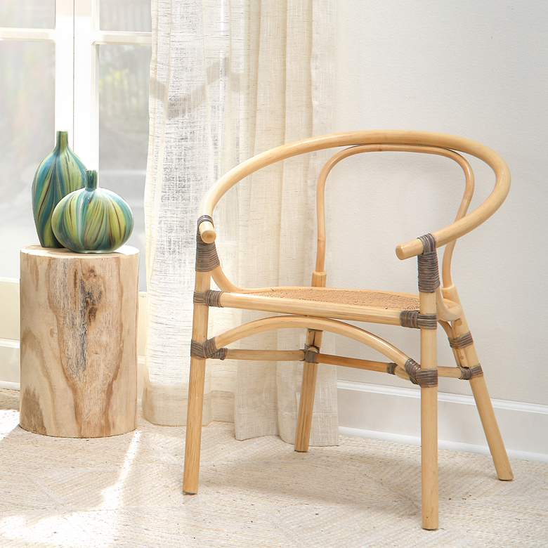 Image 6 Jamie Young Agave 12" Wide Natural Wood Side Table more views
