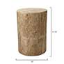 7_Jamie Young Agave 12" Wide Natural Wood Side Table more views